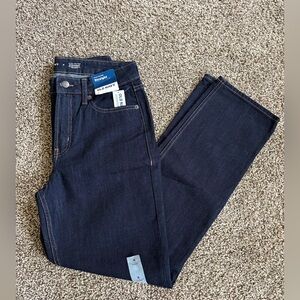 Old Navy Dark Blue Extra High Rise Straight Jeans